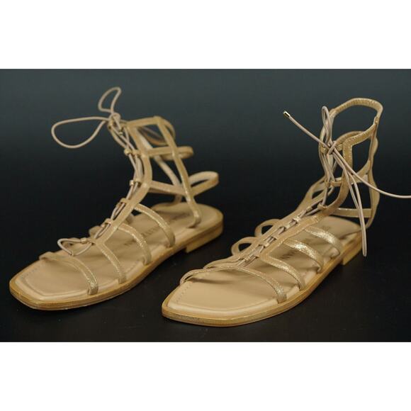 Stuart Weirzman Kora Lace-Up Gladiator Sandal Suede Size 9.5 $395 New Roman - Picture 12 of 12